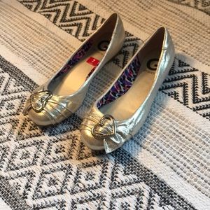 Guess Gold Metallic Ballet Flats